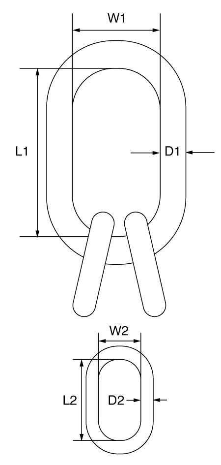 Grade 8 Quad Master Link Assembly to BS-EN 1677-4