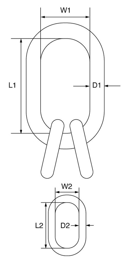 KITO - Grade 8 DNV Quad Master Assembly Link to BS-EN 1677-4