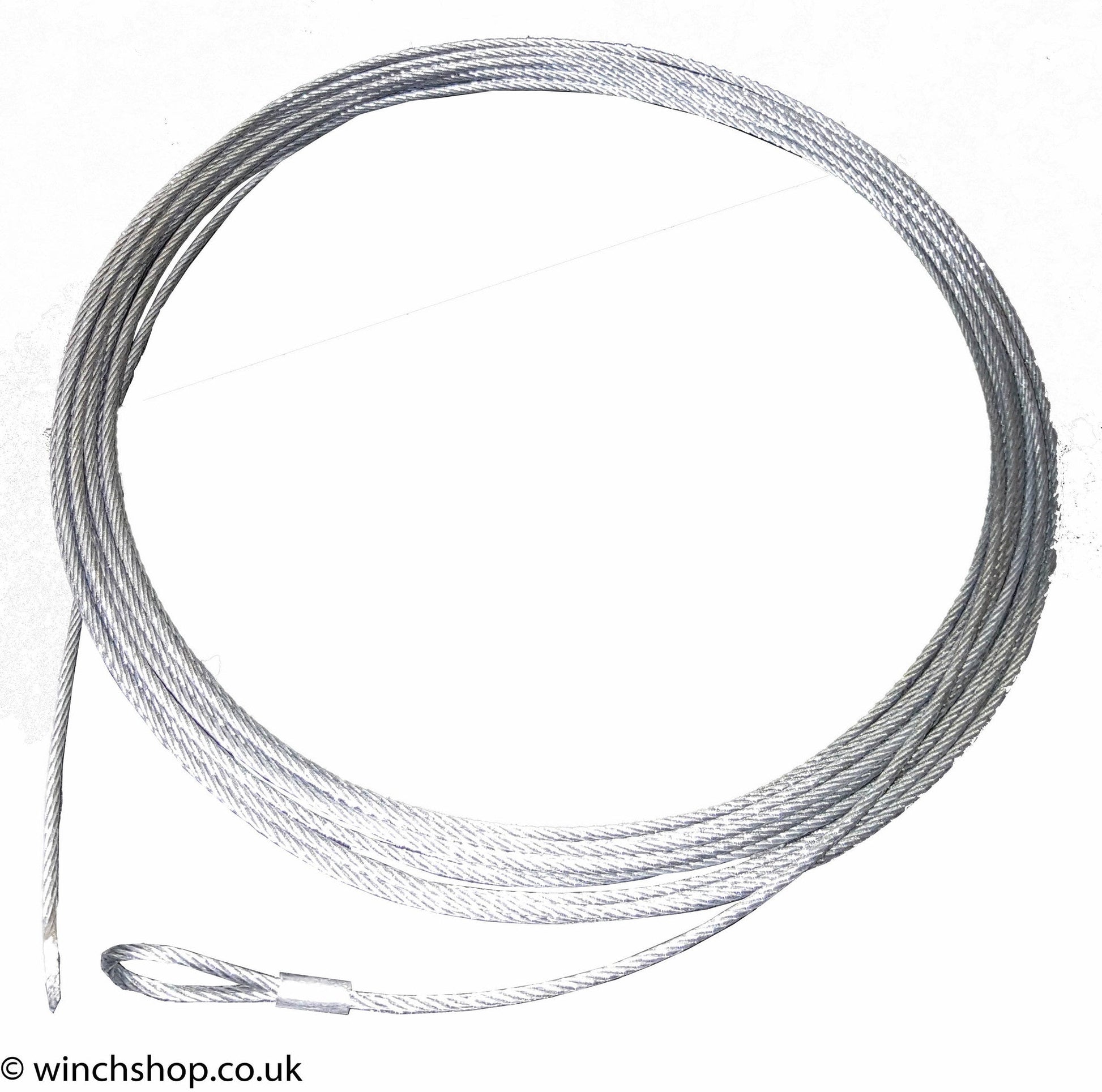 4mm 7 x 19 Galvanised Wire Rope, 10 metres long