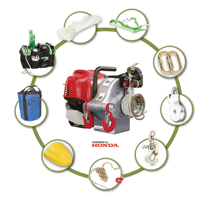 Forestry Kit 2- 1000kg Portable Winch Petrol Capstan Winch