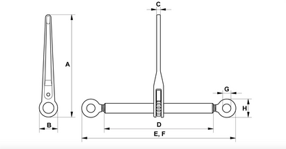 Green Pin Tycan Grade 10 Ratchet Loadbinder