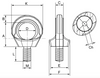 Cartec Grade 6 Stainless Steel AISI 316L Rotating Eyebolt