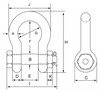 Green Pin Super Grade 8 Bow Shackle with Safety Nut and Bolt Pin