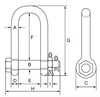 Green Pin BigMouth Grade 8 Dee Shackle with Safety Nut and Bolt Pin
