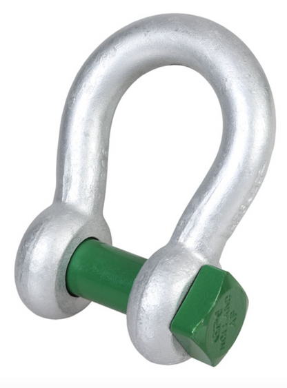 Green Pin Grade 6 Square Head Bow Shackle