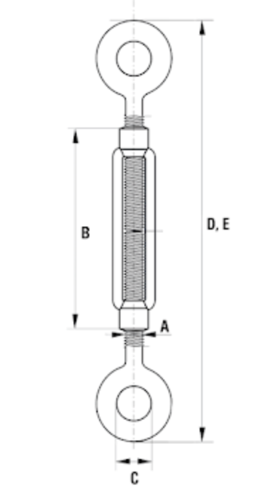 Open Body Mild Steel Straining Screw Eye/Eye