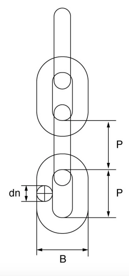 Short Link Chain Commercial Galvanised  (Sold By the Meter)