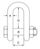 Stainless Steel Load Rated Safety Nut and Bolt Pin Dee Shackle