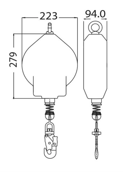 Kratos  - 15m or 20m Olympe Wire Rope Fall Arrest Block