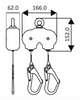 2m Olympe Twin Retractable Webbing Fall Arrest Block