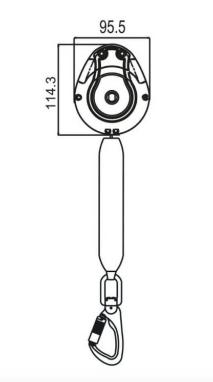 2m Olympe-S2 Retractable Webbing Fall Arrest Block