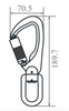 Dimensions for Swivel Quarter Turn Locking Hook