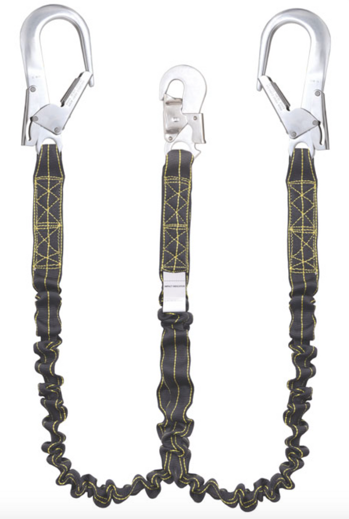 Kratos - 2m Revolta Forked Shock Absorbing Lanyard with Twin Scaff Hooks