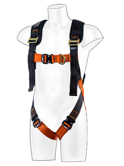 Portwest - Ultra 2 Point Safety Harness - Black/Orange - Sale