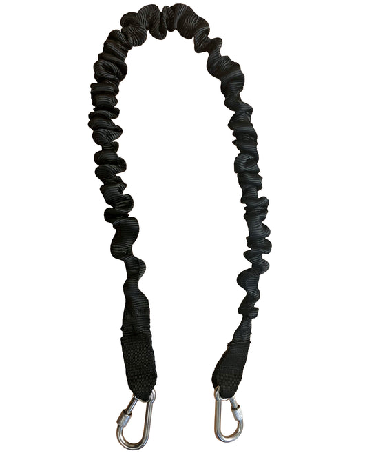 1m Elasticated Tool Tether Lanyard With Captive Swivel Karabiners